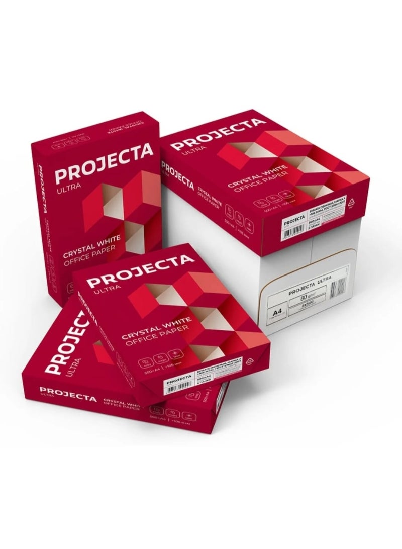 Omnia A4 Paper – 1 Carton (5 Reams x 500 Sheets) – 80 GSM, Total 2500